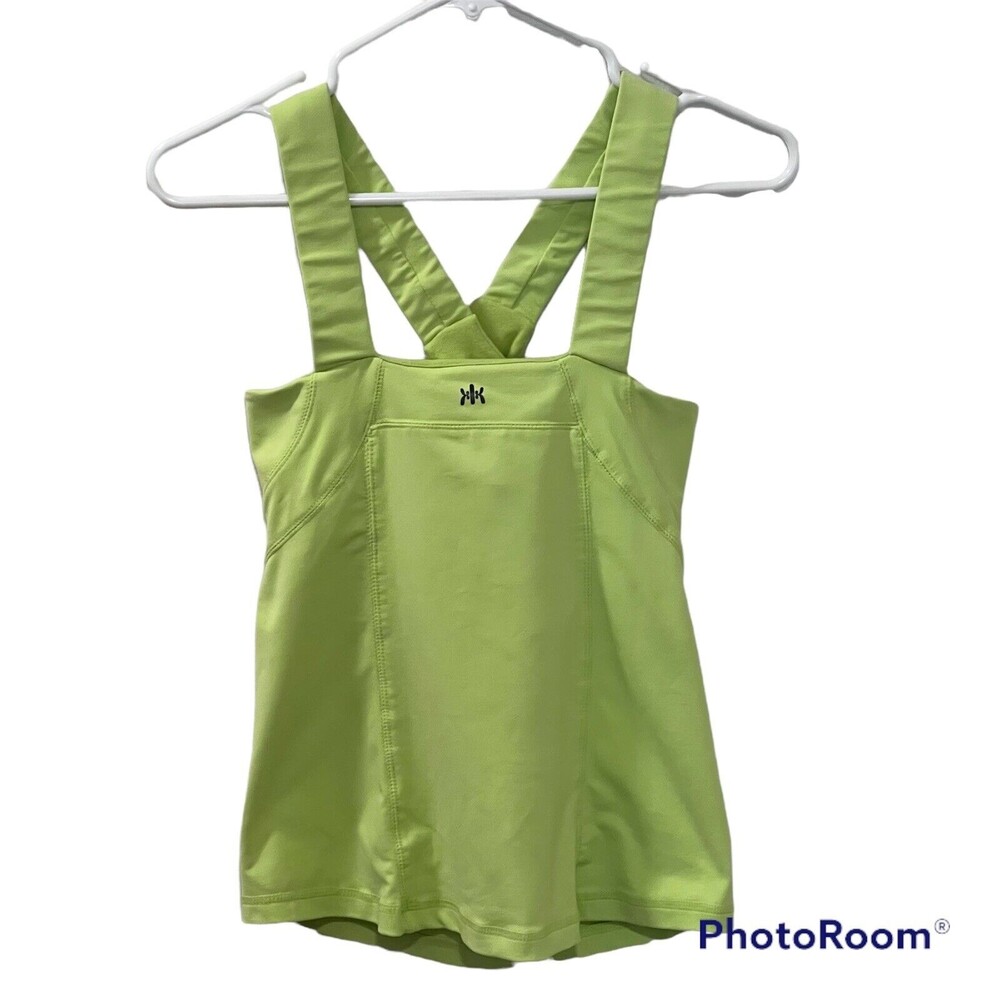 Kyodan Womens Neon Green Athletic Workout Tank Top Size Medium